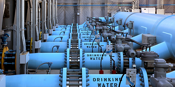 water processing tanks that say drinking water