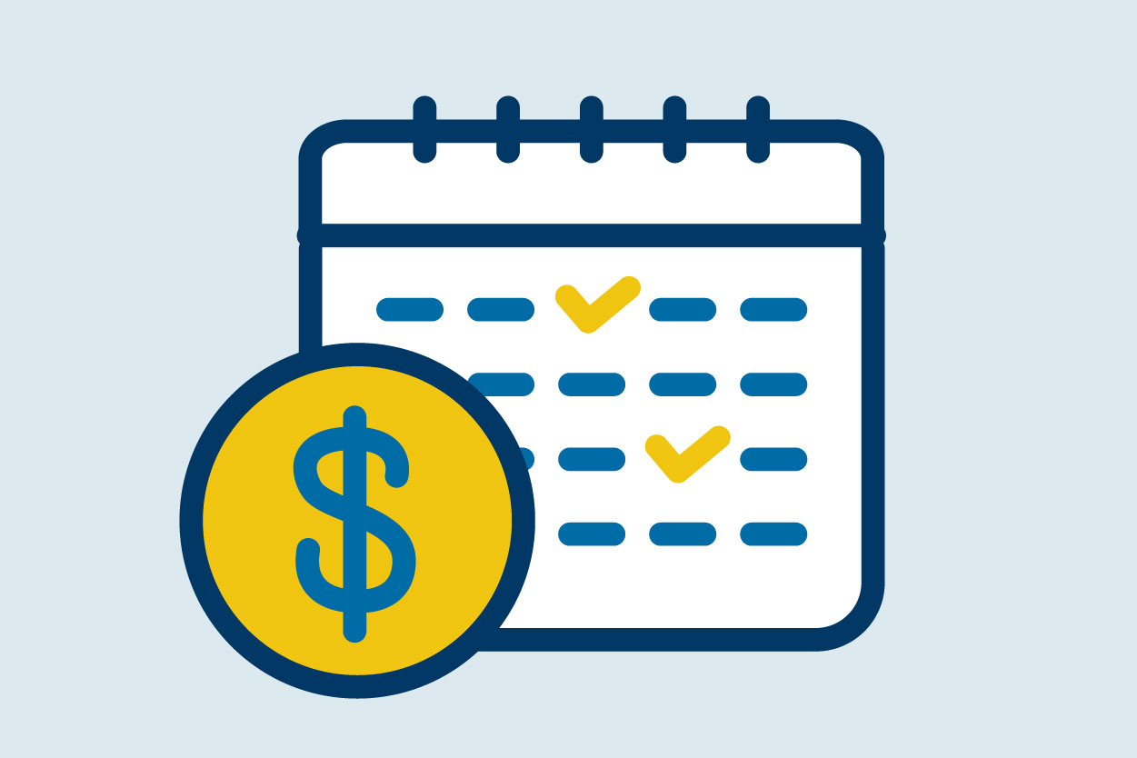 icon of a calendar with dates highligghted